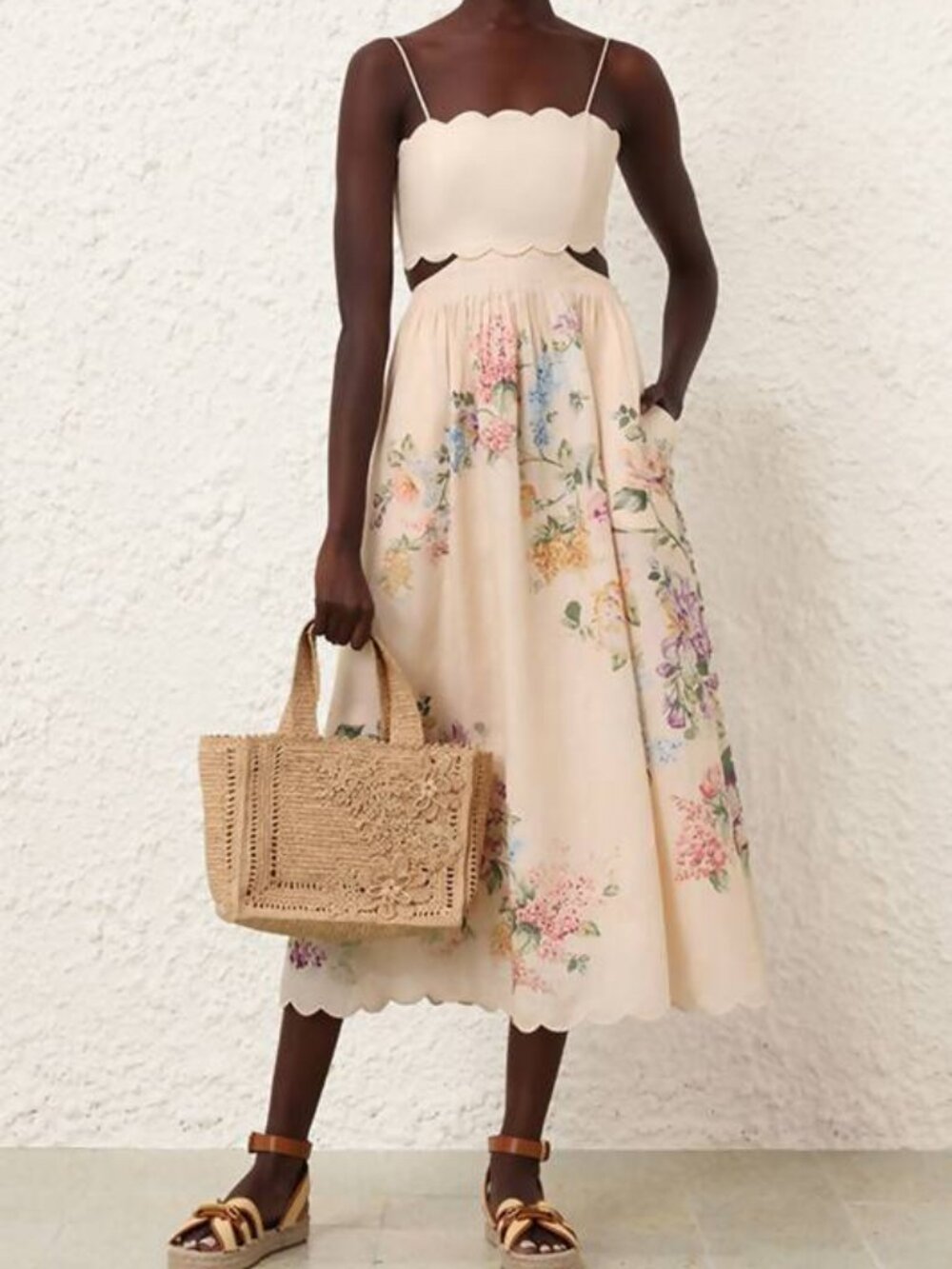 Zimmermann Halliday Scallop Midi Dress